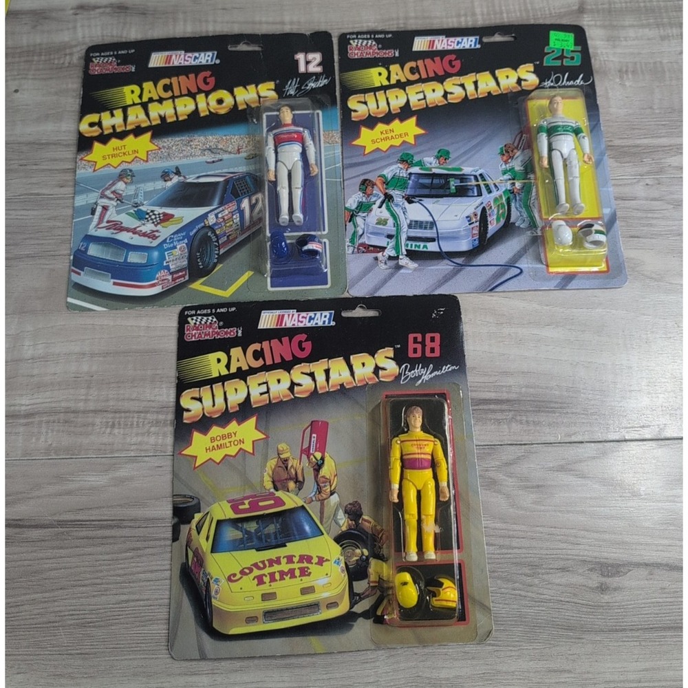 1991 and 1992 NASCAR Racing Champions Superstars Action Figures #68 #25 #12
